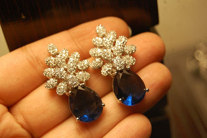 AMERICAN DIAMOND IN SAPPHIRE BLUE