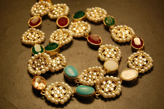 MULTIJEWELLED KUNDAN MALA