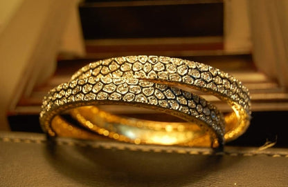 TIGER PRINT ZIRCON BANGLES