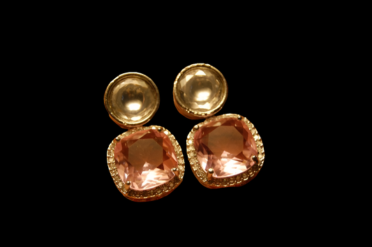 AMERICAN DIAMOND EARRINGS IN PINK