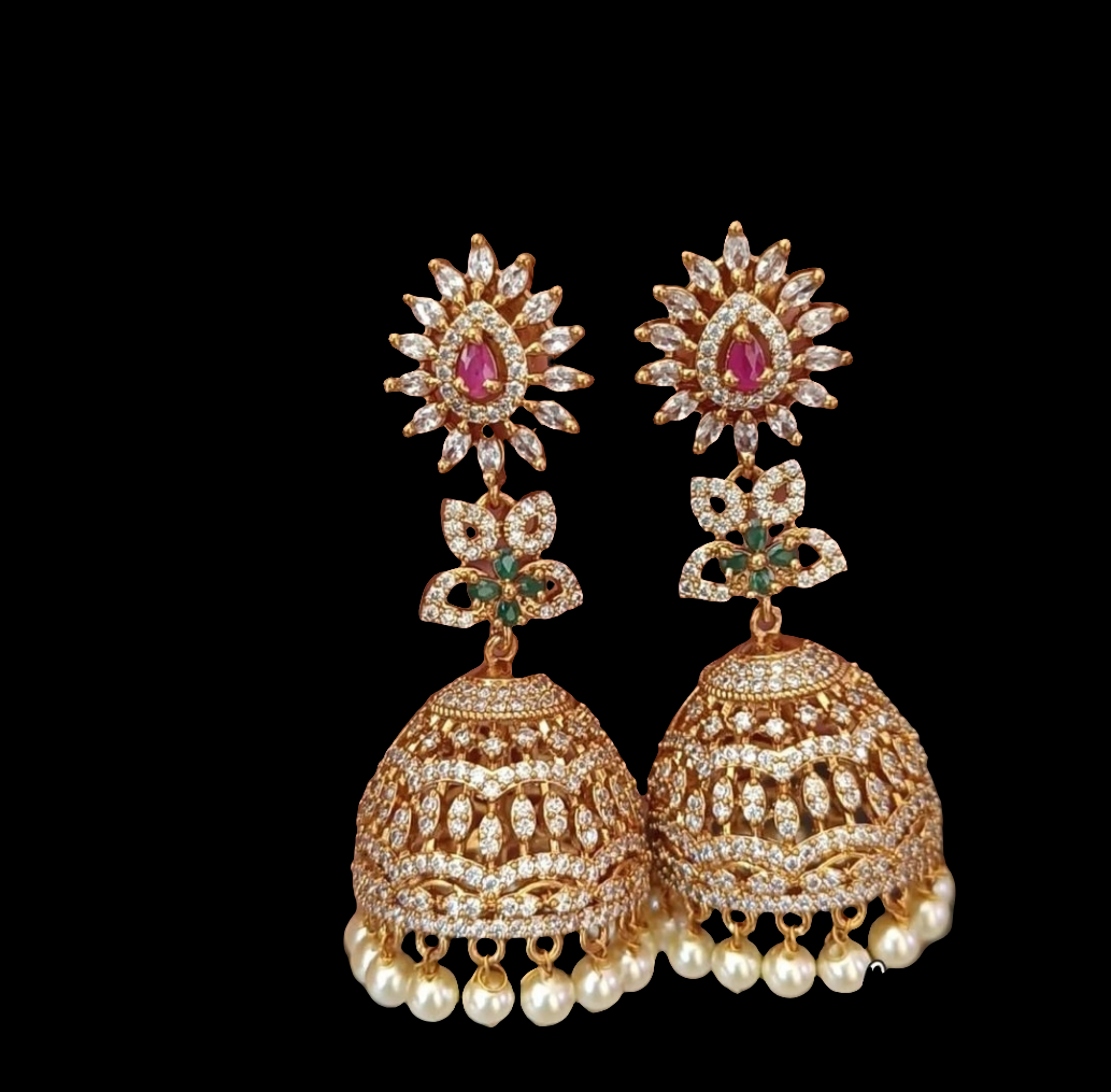 INDIAN ZIRCON JHUMKAS