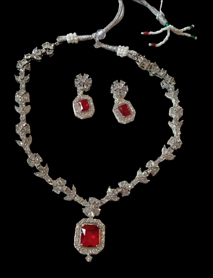 ELEGANT ZIRCON SET IN RED