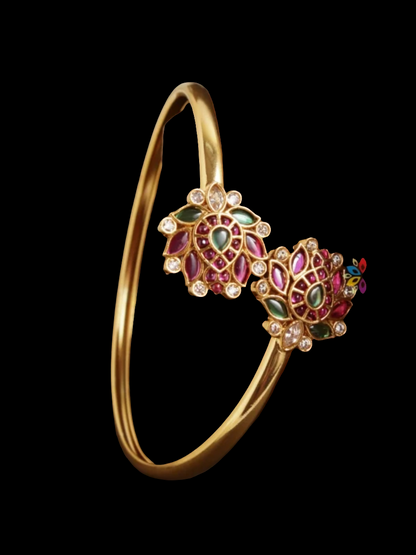 ELEGANT LOTUS SOUTH INDIAN BANGLE