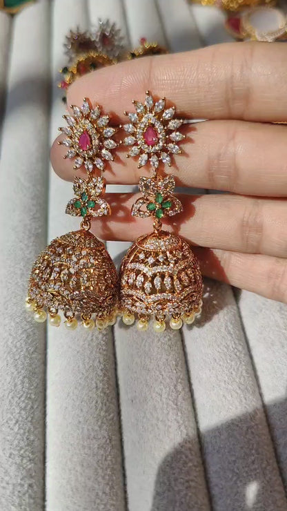 INDIAN ZIRCON JHUMKAS