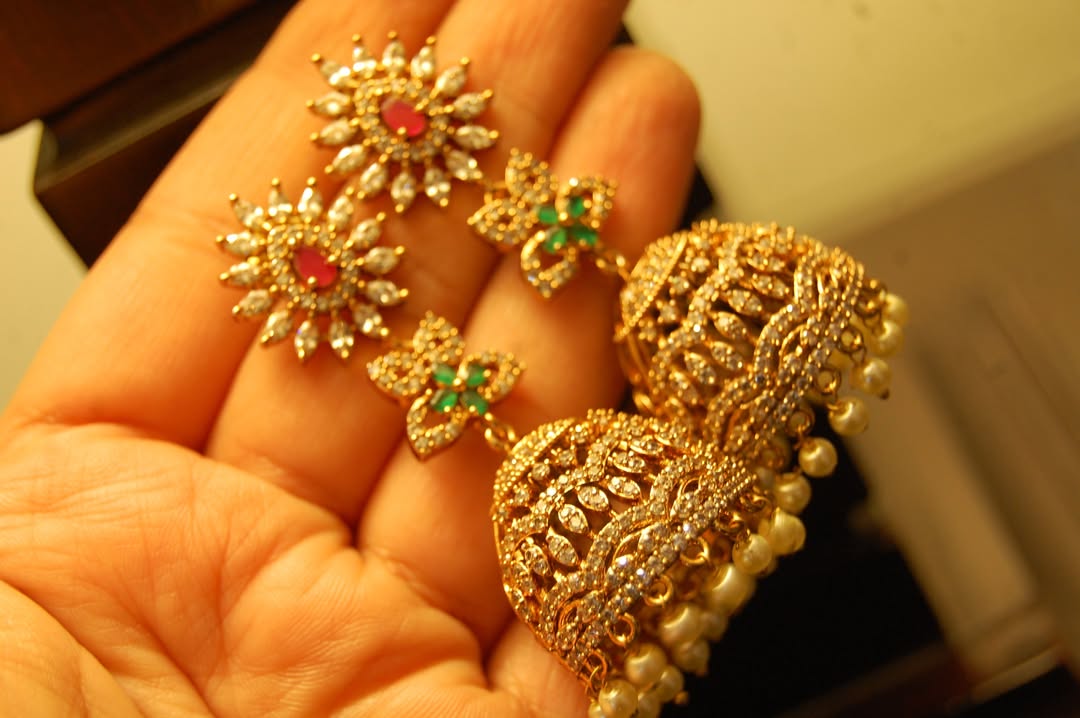 INDIAN ZIRCON JHUMKAS