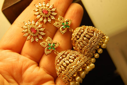 INDIAN ZIRCON JHUMKAS