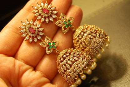 INDIAN ZIRCON JHUMKAS