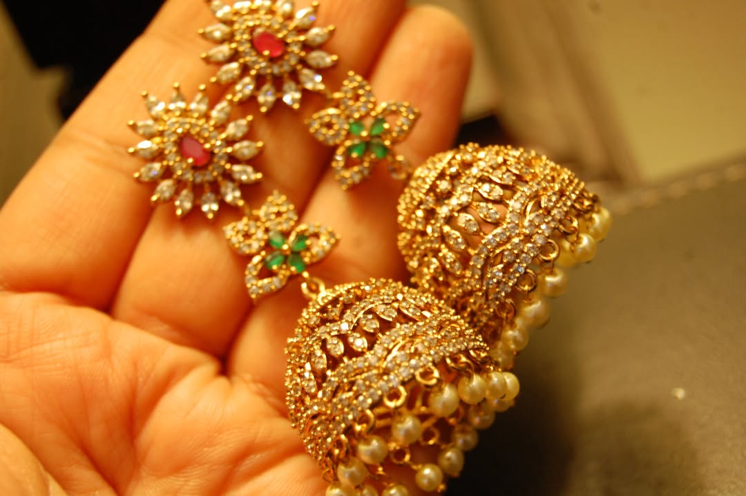 INDIAN ZIRCON JHUMKAS