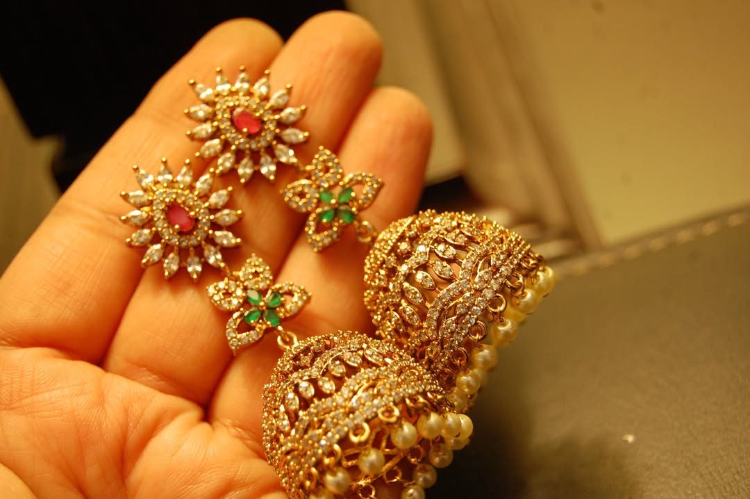 INDIAN ZIRCON JHUMKAS