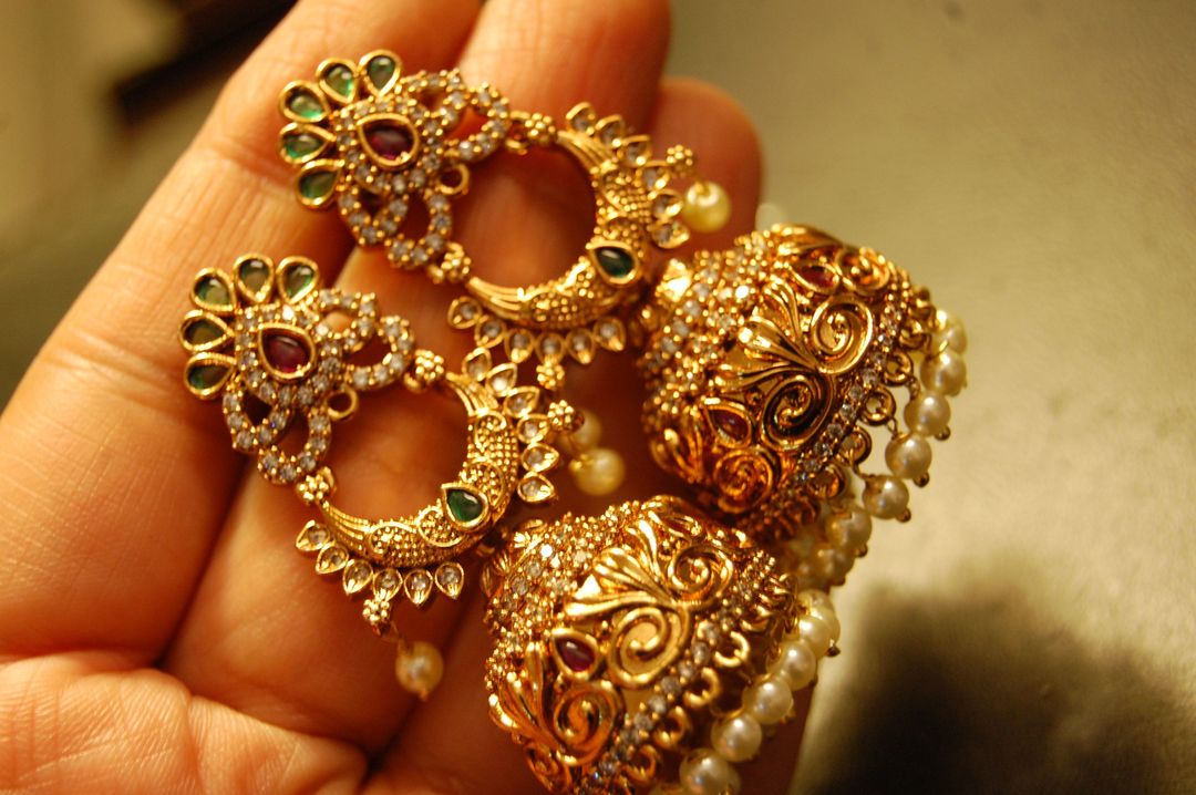 INDIAN ZIRCON JHUMKAS