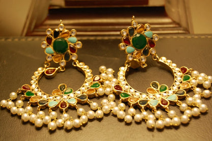 MULTI STONE BALAS WITH PEARLS