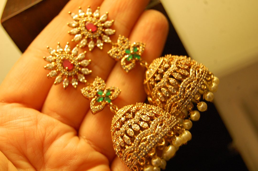 INDIAN ZIRCON JHUMKAS